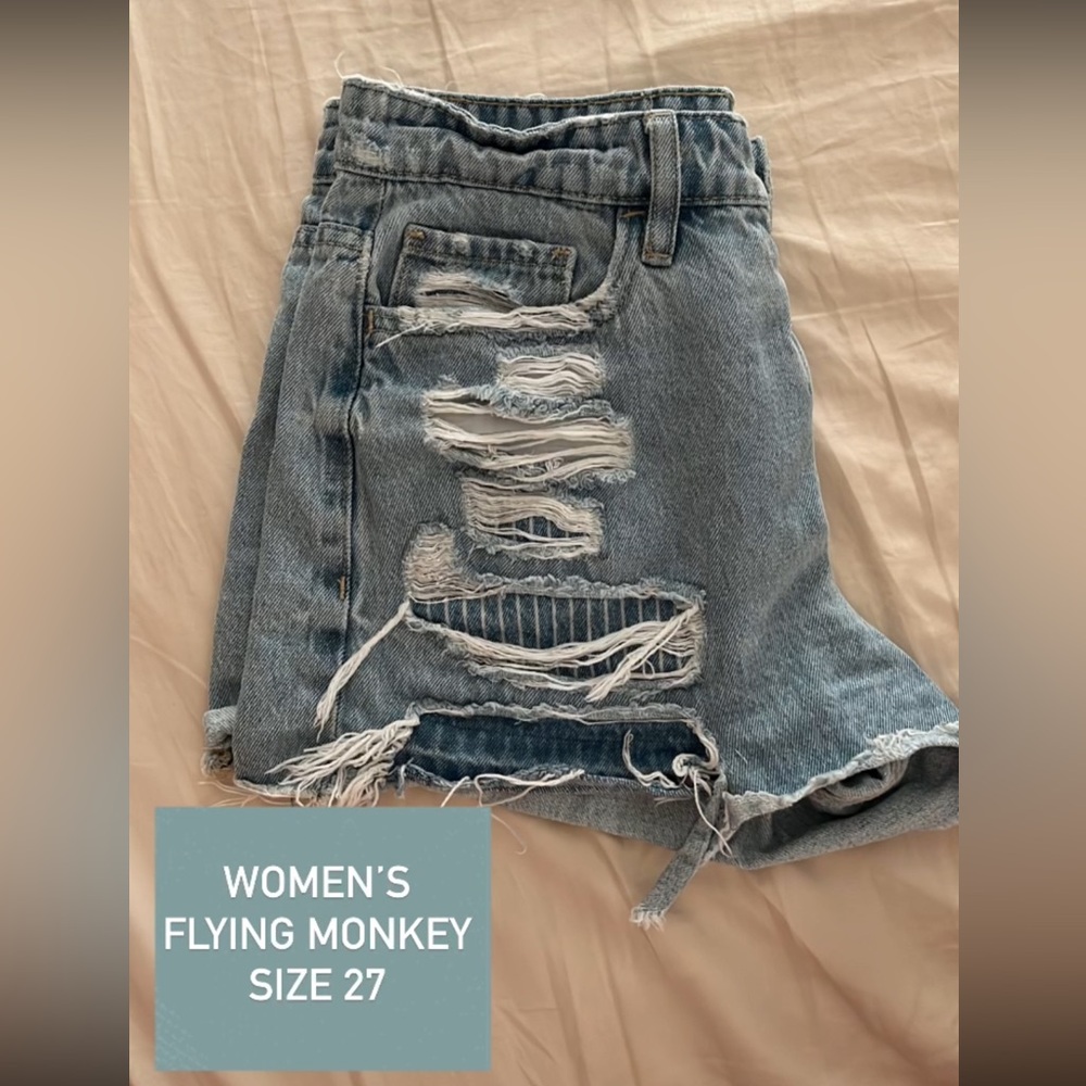 Flying Monkey Women's Blue Denim Shorts